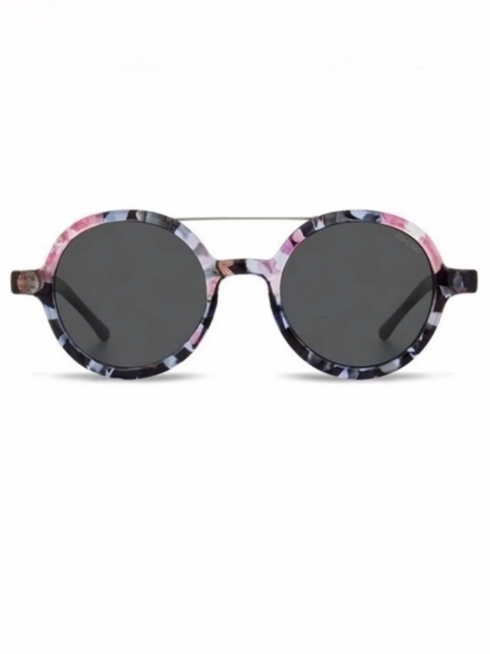 Komono Round Sunglasses Floral Black pink blue NEW Vivien